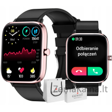 Giewont Dynamic SmartCall GW230-3 išmanusis laikrodis – rožinio aukso/juodos spalvos efektas