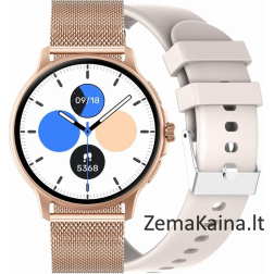 SMARTWATCH GRAVITY GT12-5 moteriškas laikrodis, PAKEISTI PAGRINDINĖJE NUOTRAUKOJE DIRŽELĮ Į PILKĄ