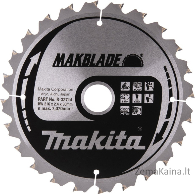 Makita MAKITA diskinis pjūklas 160x20x60z SPECIALIZUOTAS ALIUMININIS