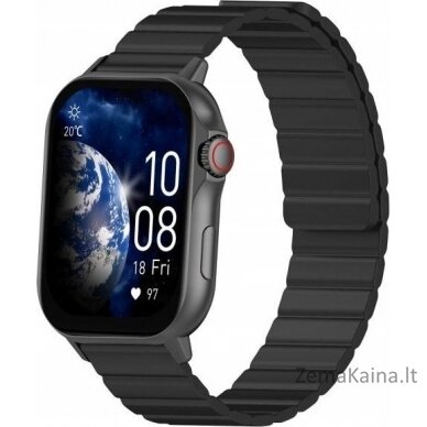 SMARTWATCH vandeniui atsparus SMART WATCH IP68 AMOLED 2,04" PROOVE HUMBLE / juodas