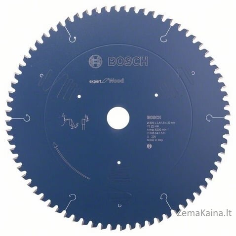 „Bosch Pilarska“ medienos ekspertas 305 x 30 x 2,4 mm 72 dantys (2608642531)