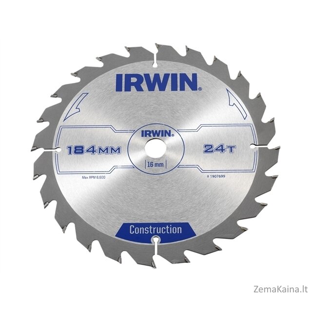 Irwin piła piła 184x16x2.5mm 24z Atb Wood 1907699