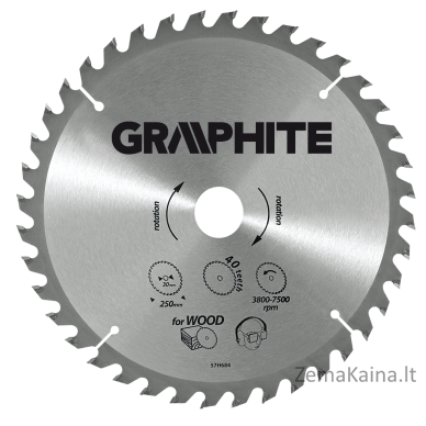 Grafito kaimo skydas 185x30 mm 24 dantys - 57H662