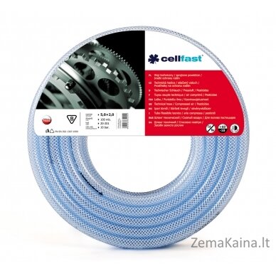 Cellfast techninė žarna 16x3mm augalų apsaugos produktai/suslėgtas oras 50m - 20-207