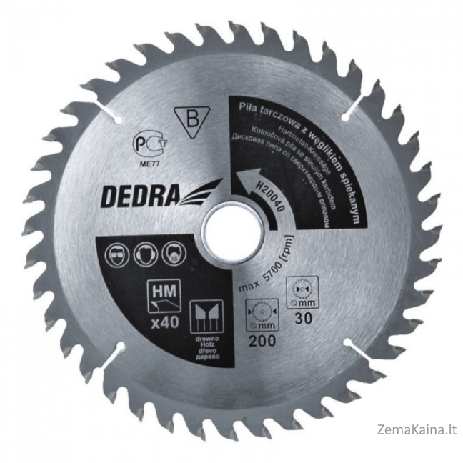 DEDRA PIła Piła 205x16mm 24Z. Su sukepinta anglimi - H20524E