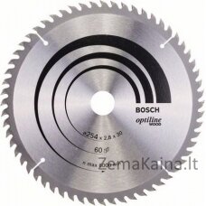 „Bosch Optiline“ medienos pjovimo diskas 254 mm (2 608 640 444)