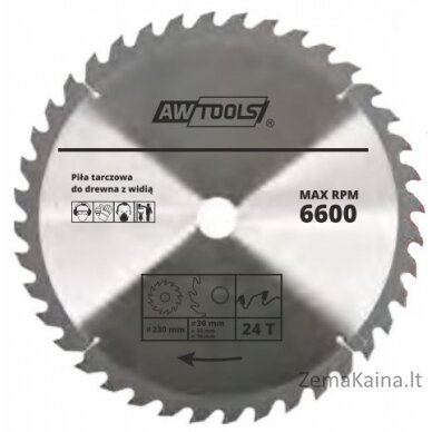 Awtools Wood Piła 190 x 30/22/16 24Z (AW48462)