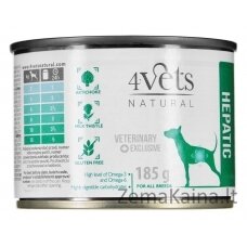 4VETS Natural Hepatic Dog  - drėgnas ėdalas šunims - 185 g