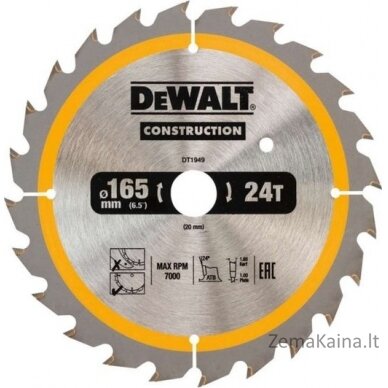 Dewalt Piła Piła 165x20mm, 24 dantys (DT1949-QZ)