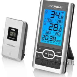 Hyundai meteorologinė stotis Hyundai WS1070S meteorologinė stotis, sidabrinė