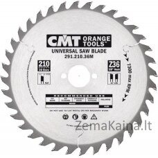 CMT universalus pjūklas, skirtas išilginiam ir skersiniam pjovimui Hm D = 160 F = 20 Z = 24 K = 2,2/1,6 (291,160,24H)