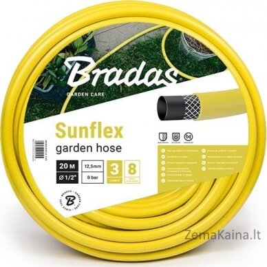 Bradas Sunflex 3 sluoksnių sodo žarna 1/2" 50m WMS1/250 Bradas 1773