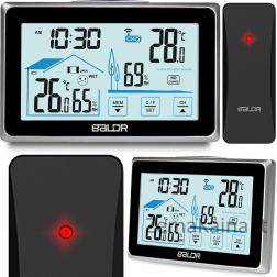 Weather Station Berdsen Weather Station su BD-910 juodu ekranu