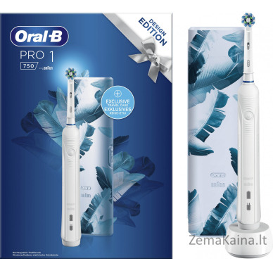 „Oral-B Pro CrossAction White“ dantų šepetėlis + baltas dėklas