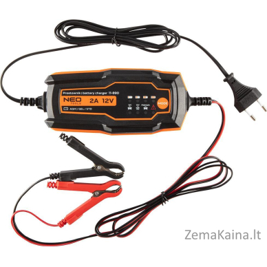 Neo Automatinis įkroviklis (Automatinis įkroviklis 2A/35W, 4-60Ah, švino rūgšties / AGM / GEL akumuliatoriams)