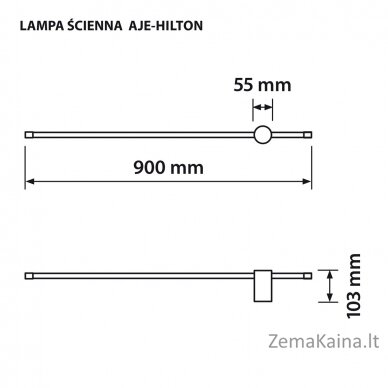 Activejet AJE-HILTON NW sieninis apšvietimas Juoda Tinka naudojimui viduje 9 W