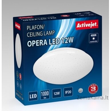 Activejet AJE-OPERA 12W lubų šviestuvas Balta Nekeičiama (-os) lemputė (-os) LED G 1