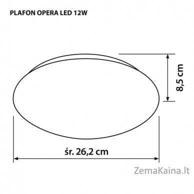 Activejet AJE-OPERA 12W lubų šviestuvas Balta Nekeičiama (-os) lemputė (-os) LED G 2