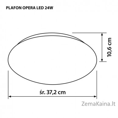 Activejet AJE-OPERA 24W lubų šviestuvas Balta Nekeičiama (-os) lemputė (-os) LED G 2