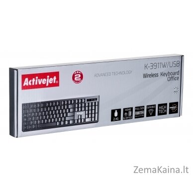 Activejet belaidė klaviatūra K-3911W, maitinama iš 1x 1,5 V AAA baterijos 8