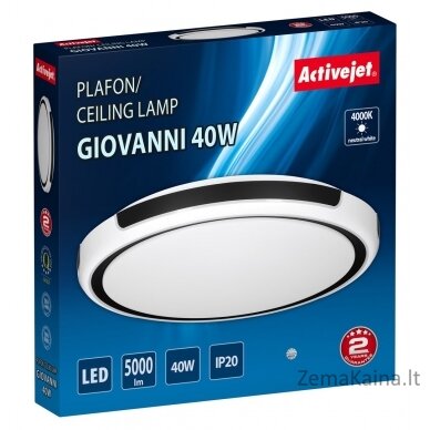 Activejet LED lubinis šviestuvas AJE-GIOVANNI 40W 3