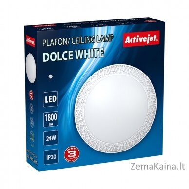 Activejet Plafon LED AJE-DOLCE White lubų šviestuvas Balta Nekeičiama (-os) lemputė (-os) G 2