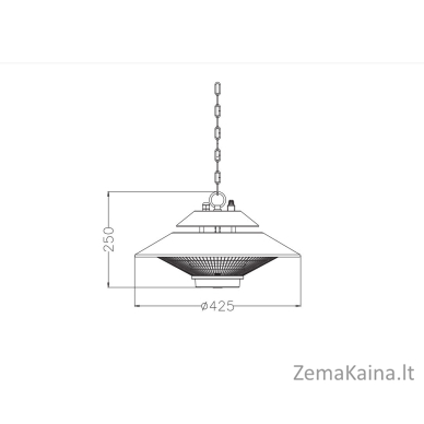 Activejet Plieninis terasos šildytuvas APH-IH1500 2