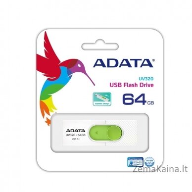 ADATA UV320 USB atmintukas 64 GB USB A tipo 3.2 Gen 1 (3.1 Gen 1) Žalia, Balta 2