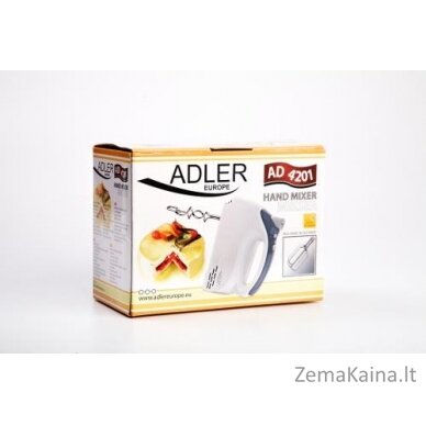 Adler AD 4201 g Rankinis plaktuvas Pilka, Balta 300 W 6