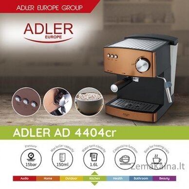 Adler AD 4404cr Kombinuotas kavos aparatas 1,6 L Pusiau automatinis 11