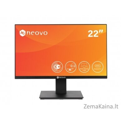 AG Neovo LA-2202 LED display 54,6 cm (21.5") 1920 x 1080 pikseliai „Full HD“ LCD Juoda