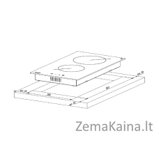 Akpo PKA 30 830/2 kaitlentė Juoda Įmontuotas 30 cm  Indukcinė kaitlentė su 2 zonomis