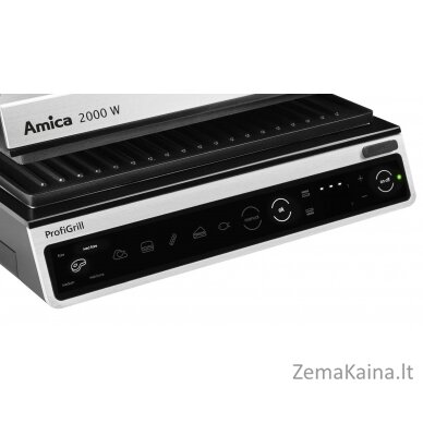 „Amica“ elektrinis grilis GK 5011 ‚ProfiGrill‘, nerūdijantis plienas, 2000 W, juodai sidabrinis 6