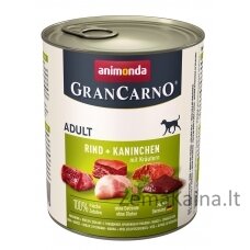 animonda GranCarno beef + rabbit with herbs Petražolės, Jautiena, Triušis Adult 800 g