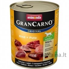 animonda GranCarno Original Jautiena, Kalakutiena Adult 800 g