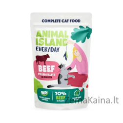 ANIMAL ISLAND Everyday Chicken and Beef fillets in broth - šlapias kačių maistas - 4 x 85g