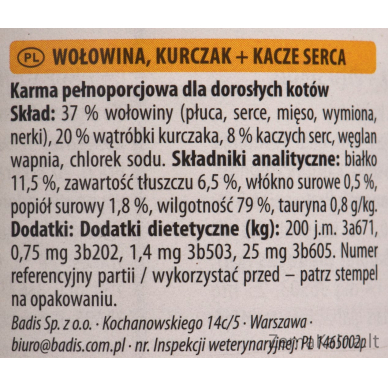 Animonda Carny Adult Jautiena. vištienos ir antienos širdis 400 g 1