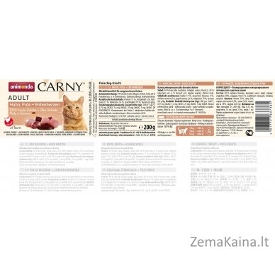 animonda Carny chicken, turkey + duck hearts 200 g 1