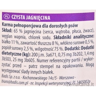 animonda GranCarno 4017721824286 drėgnas šunų maistas Ėriena Adult 400 g 1