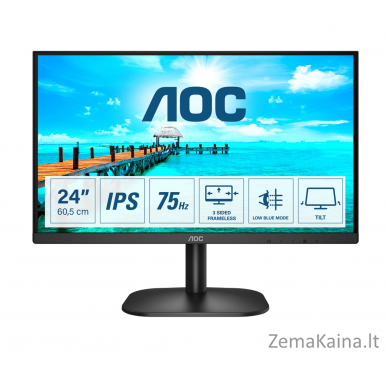 AOC B2 24B2XD LED display 60,5 cm (23.8") 1920 x 1080 pikseliai „Full HD“ Juoda