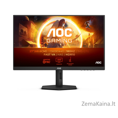 AOC G4 Q27G4XN computer monitor 68.6 cm (27") 2560 x 1440 pixels Quad HD LCD Black, Grey