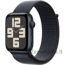 Apple išmanusis laikrodis Apple Watch SE GPS 44mm Midnight aliuminio dėklas su rašalu sportine kilpa