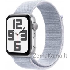 Apple Smartwatch Apple Watch SE GPS 40mm sidabrinis aliuminio dėklas su mėlyna debesies sportine kilpa