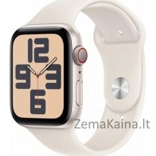 Apple Watch SE GPS + Cellular išmanusis laikrodis, 40 mm moonglow aliuminio dėklas su moonglow sportine apyranke – M/L dydis