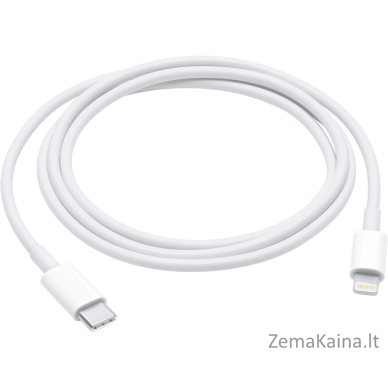 Apple MM0A3ZM/A „Lightning“ kabelis 1 m Balta