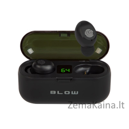 Ausinės BLOW Earbuds BTE200 BLACK power bank 2000mAh
