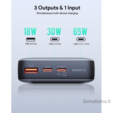 AUKEY PB-Y43 nešiojamasis įkroviklis Litis 20000 mAh Juoda 2