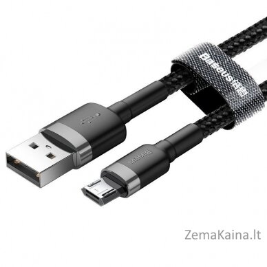 Baseus Cafule 2,4A 1 m Micro USB kabelis (pilkas/juodas) 2