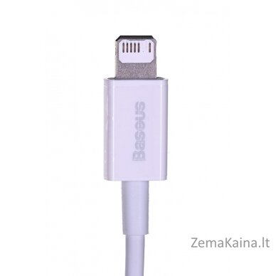 Baseus CALYS-A02 mobiliojo telefono laidas Balta 1 m USB A Lightning 2