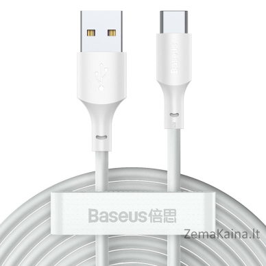 Baseus TZCATZJ-02 USB kabelis 1,5 m USB A USB C Balta 1